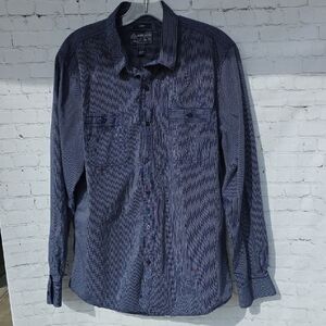 American Rag Blue Patterned Button‎ Down Shirt